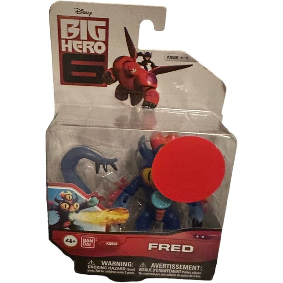 Disney Big Hero 6 The Series Fred 2014 Ban Dai Action Figure New In Box NIB Rare - Picture 6 of 9